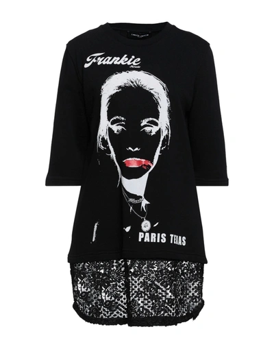 Shop Frankie Morello Woman Sweatshirt Black Size Xs Cotton, Polyester