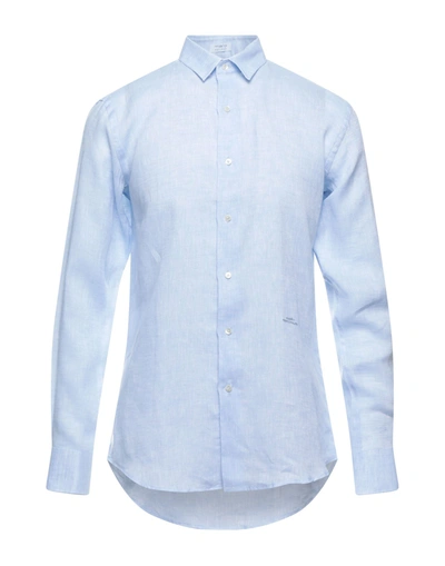 Shop Malo Man Shirt Sky Blue Size 15 ¾ Linen