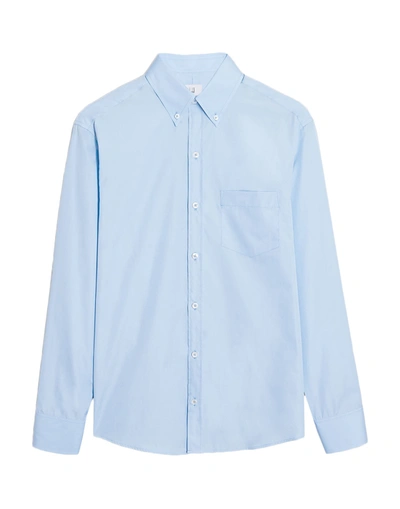 Shop Dunhill Man Shirt Sky Blue Size Xl Cotton