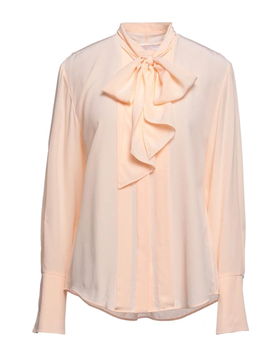 Shop Chloé Woman Shirt Apricot Size 2 Silk In Orange