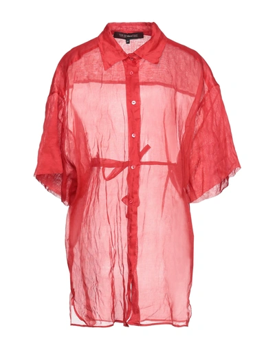 Shop Ter Et Bantine Woman Shirt Red Size 6 Cotton