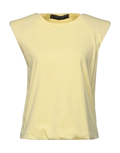 Shop Federica Tosi Woman Top Yellow Size 8 Cotton