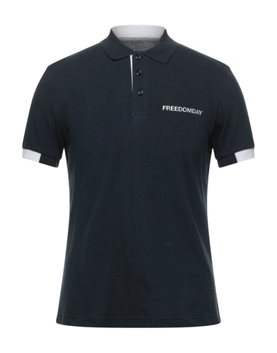Shop Freedomday Man Polo Shirt Midnight Blue Size S Cotton