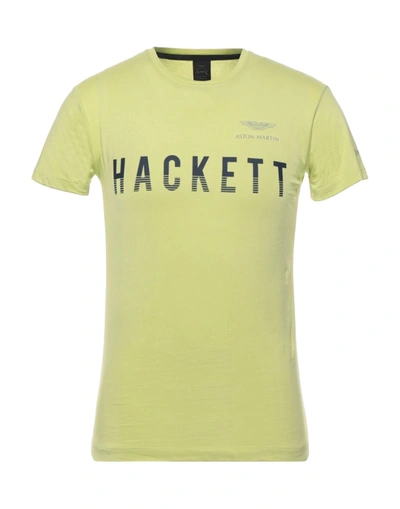 Shop Aston Martin Racing By Hackett Man T-shirt Acid Green Size Xs Cotton
