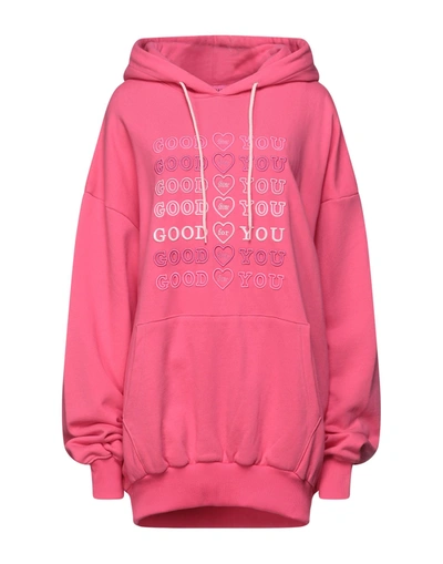 Shop Ireneisgood Woman Sweatshirt Fuchsia Size Xs Cotton In Pink