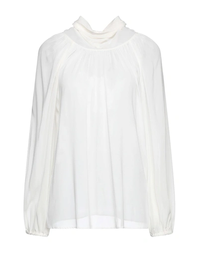 Shop Fabiana Filippi Woman Top Ivory Size 2 Silk, Elastane, Polyester In White
