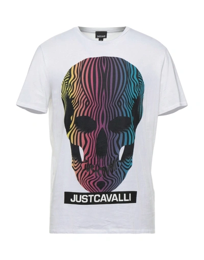 Shop Just Cavalli Man T-shirt White Size L Cotton