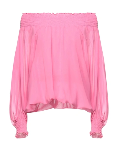 Shop Atos Lombardini Blouses In Pink
