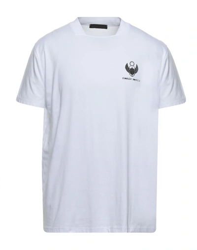 Shop Frankie Morello Man T-shirt White Size Xl Cotton, Elastic Fibres
