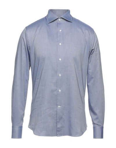 Shop Alessandro Gherardi Man Shirt Blue Size 15 ½ Cotton