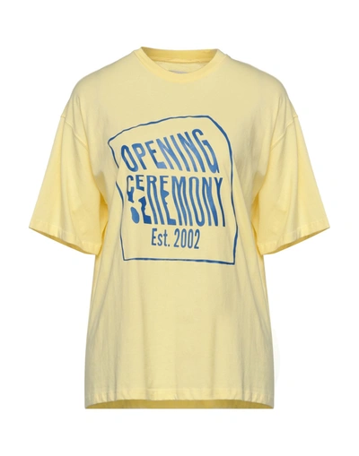 Shop Opening Ceremony Woman T-shirt Yellow Size M Cotton