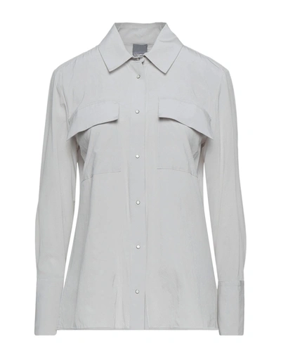 Shop Lorena Antoniazzi Woman Shirt Light Grey Size 6 Silk, Elastane