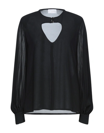 Shop Cristinaeffe Woman Top Black Size 6 Polyester