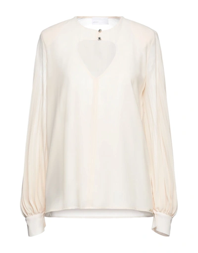 Shop Cristinaeffe Woman Top Ivory Size 8 Polyester In White