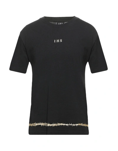 Shop Ihs Man T-shirt Black Size S Cotton