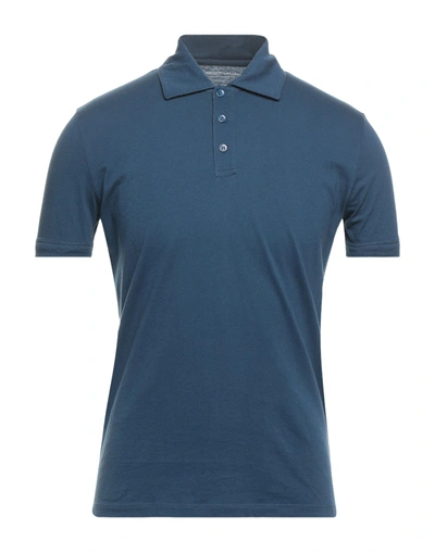 Shop Majestic Filatures Man Polo Shirt Midnight Blue Size M Cotton