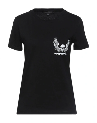 Shop Frankie Morello Woman T-shirt Black Size Xxs Cotton