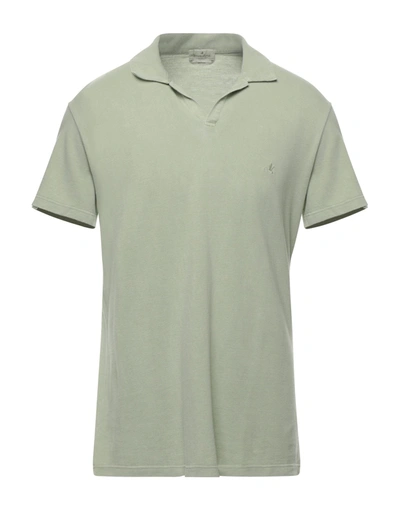 Shop Brooksfield Man Polo Shirt Light Green Size 44 Cotton