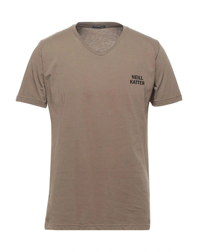 Shop Neill Katter T-shirts In Khaki