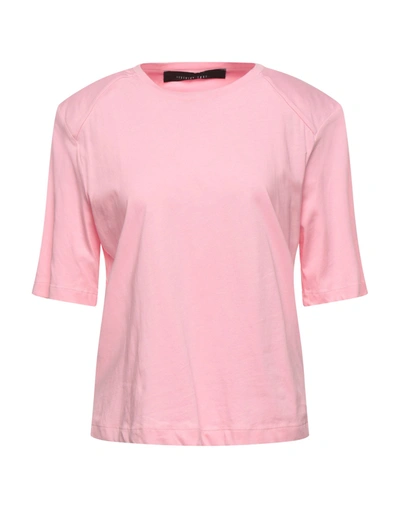 Shop Federica Tosi Woman T-shirt Pink Size 8 Cotton