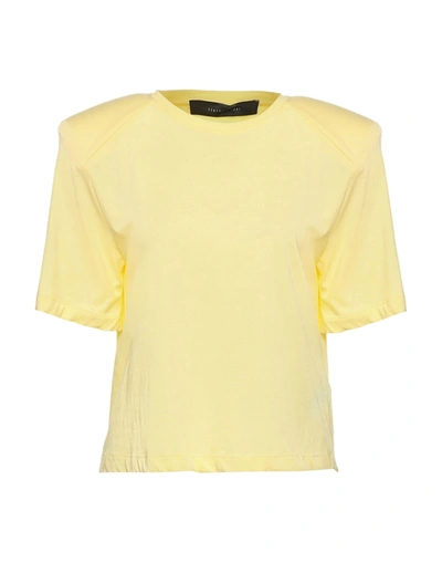 Shop Federica Tosi Woman T-shirt Yellow Size 2 Cotton