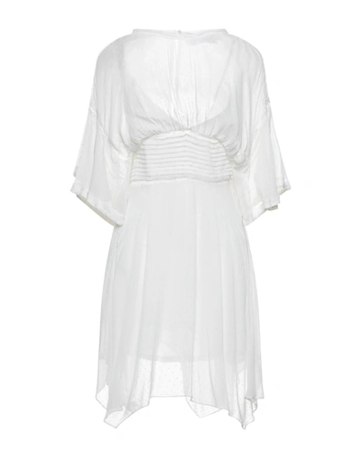 Shop Iro Woman Short Dress White Size 8 Viscose