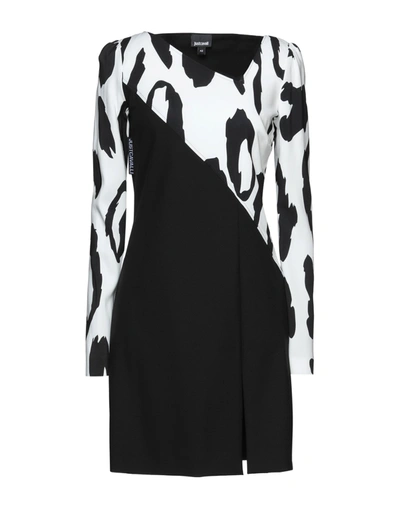 Shop Just Cavalli Woman Mini Dress Black Size 4 Polyester, Viscose, Elastane
