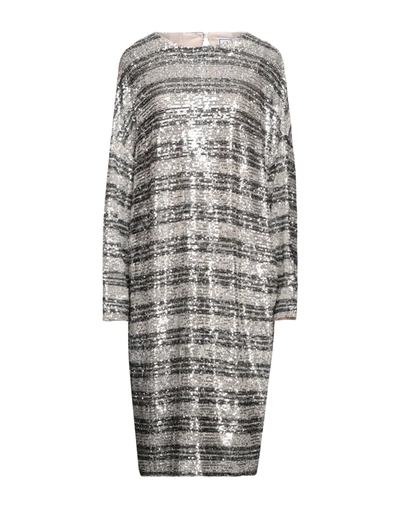 Shop In The Mood For Love Woman Midi Dress Silver Size M Polyester