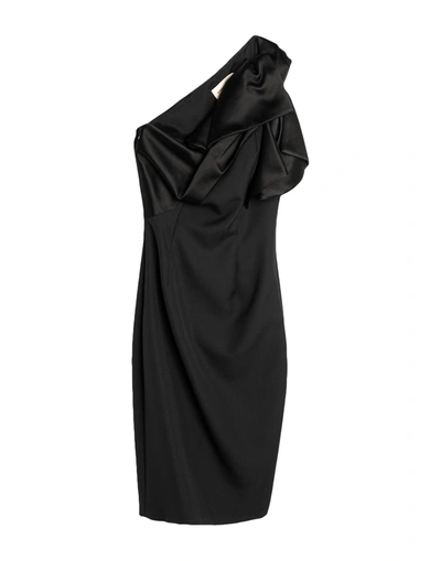Shop Alexandre Vauthier Woman Midi Dress Black Size 10 Wool, Viscose, Silk