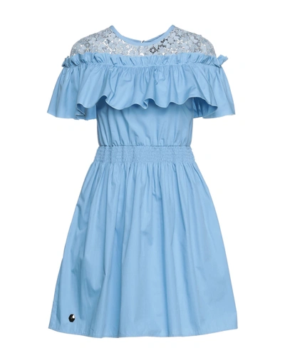 Shop Philipp Plein Short Dresses In Azure