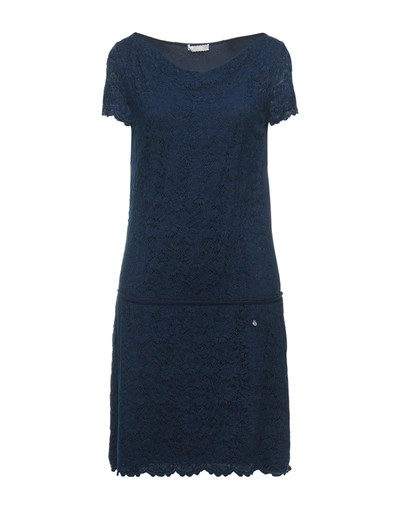 Shop Nero Giardini Short Dresses In Dark Blue