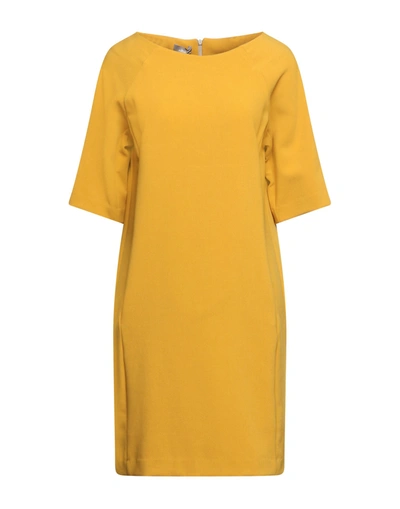 Shop Altea Woman Midi Dress Ocher Size 4 Polyester, Viscose, Elastane In Yellow