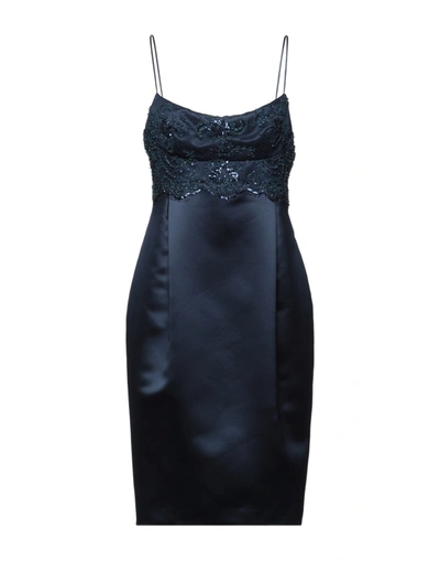 Shop Gio' Guerreri Short Dresses In Dark Blue