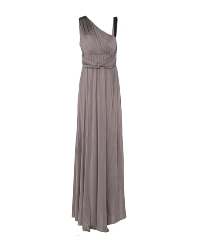 Shop Byblos Woman Maxi Dress Grey Size 8 Viscose