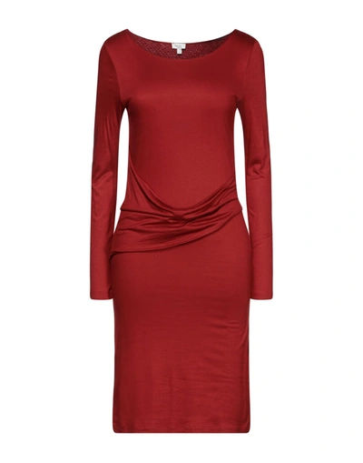 Shop Hoss Intropia Woman Mini Dress Brick Red Size S Viscose