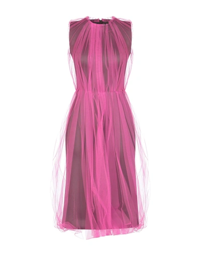 Shop Prada Midi Dresses In Fuchsia
