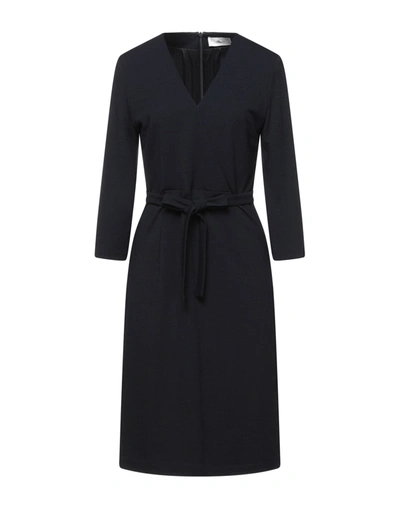 Shop Accuà By Psr Woman Midi Dress Midnight Blue Size 10 Wool, Viscose, Polyamide