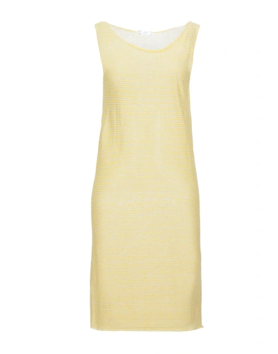 Shop Alyki Woman Mini Dress Yellow Size L Linen, Nylon