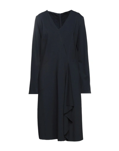 Shop Seventy Sergio Tegon Woman Midi Dress Midnight Blue Size 8 Viscose, Polyamide, Elastane