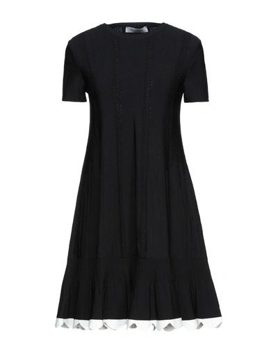Shop Valentino Garavani Woman Mini Dress Black Size S Viscose, Polyester