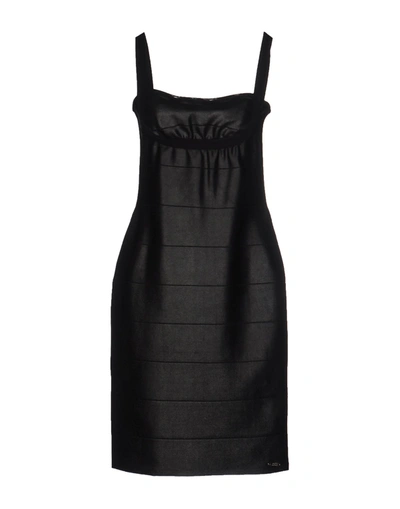 Shop Angelo Marani Short Dresses In Black
