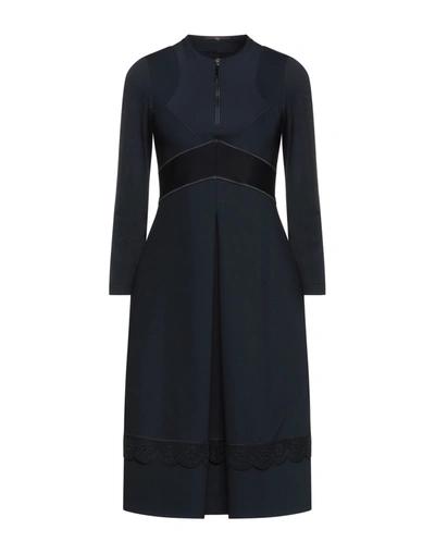 Shop High Woman Midi Dress Midnight Blue Size 8 Nylon, Elastane