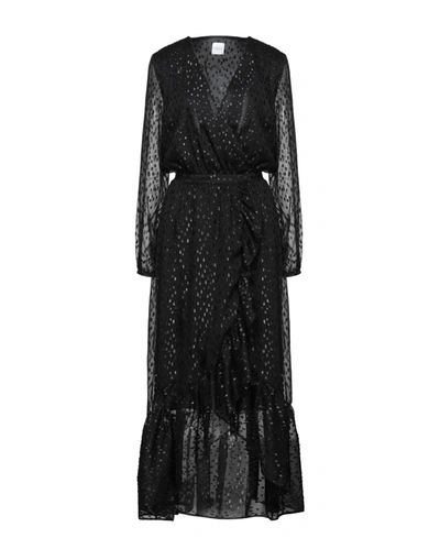 Shop Gaelle Paris Gaëlle Paris Woman Midi Dress Black Size 6 Polyester, Elastane