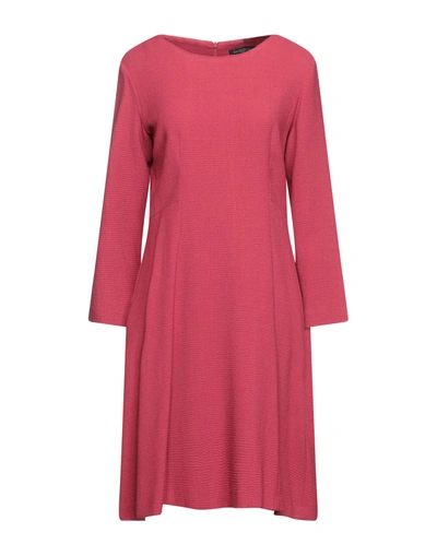 Shop Antonelli Woman Short Dress Fuchsia Size 8 Viscose, Virgin Wool, Elastane In Pink