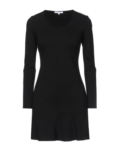 Shop Patrizia Pepe Woman Mini Dress Black Size 8 Viscose, Polyamide, Elastane