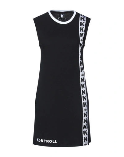 Shop Kappa Kontroll Woman Mini Dress Black Size M Cotton