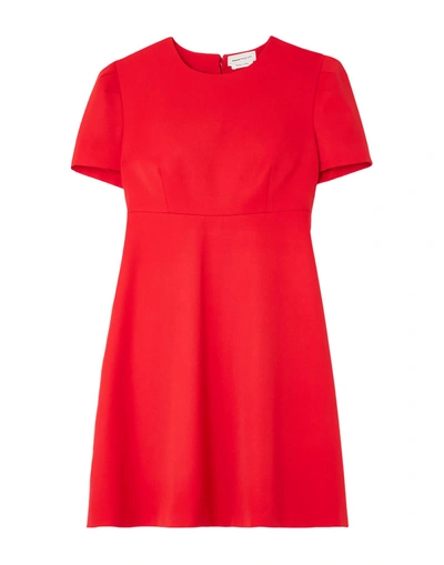 Shop Alexander Mcqueen Woman Mini Dress Red Size 8 Virgin Wool