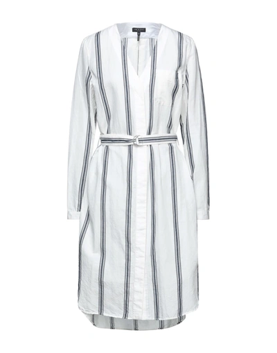 Shop Rag & Bone Woman Midi Dress Ivory Size S Cotton, Linen In White