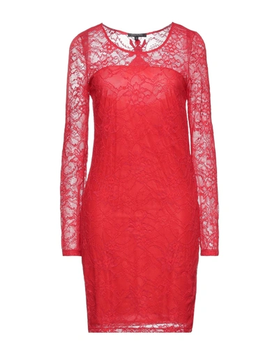 Shop Patrizia Pepe Sera Woman Mini Dress Red Size 3 Polyamide, Elastane, Cotton