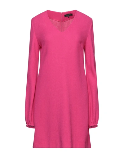 Shop Antonelli Woman Mini Dress Fuchsia Size 10 Virgin Wool In Pink